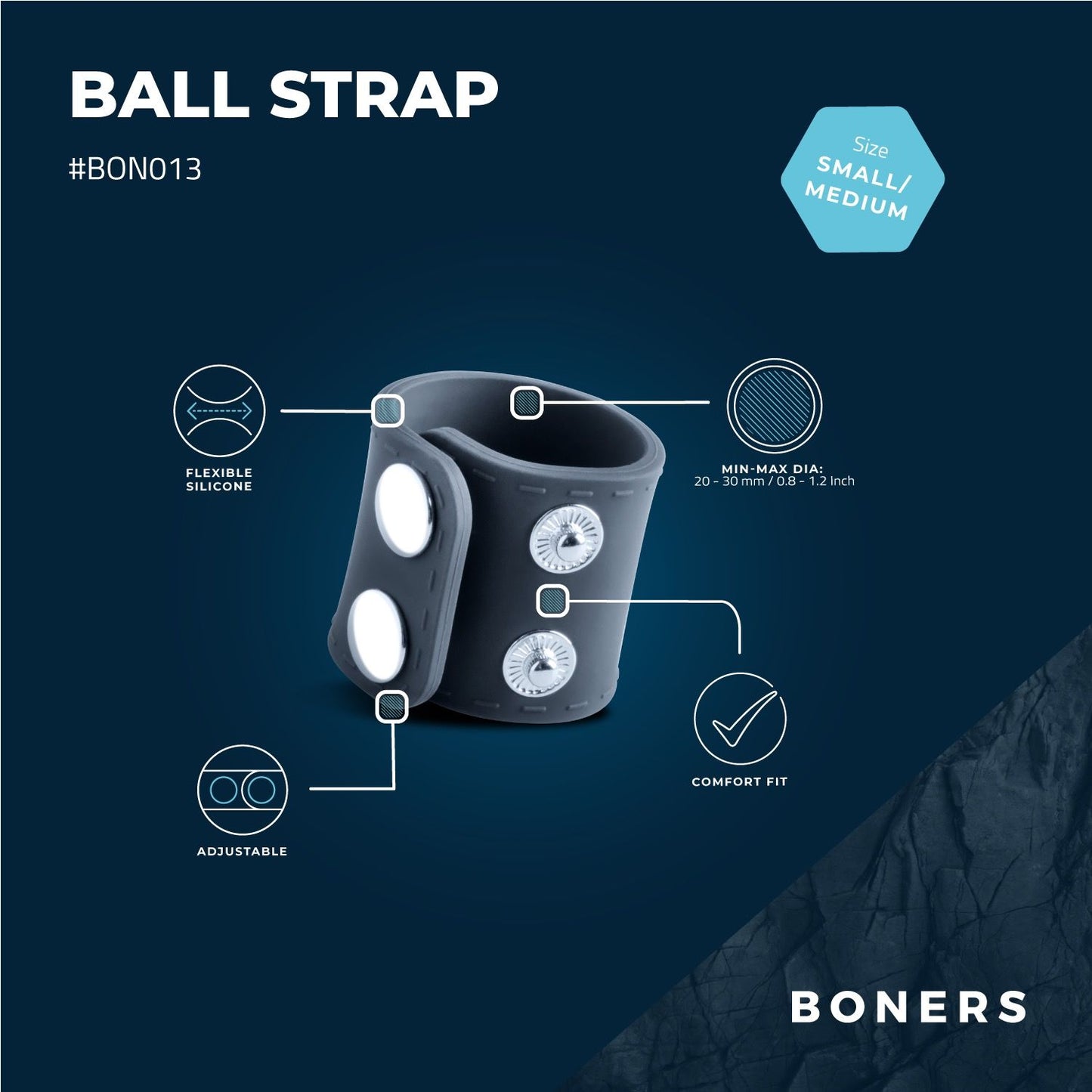 Boners Brede Ball Strap - S/M - 11