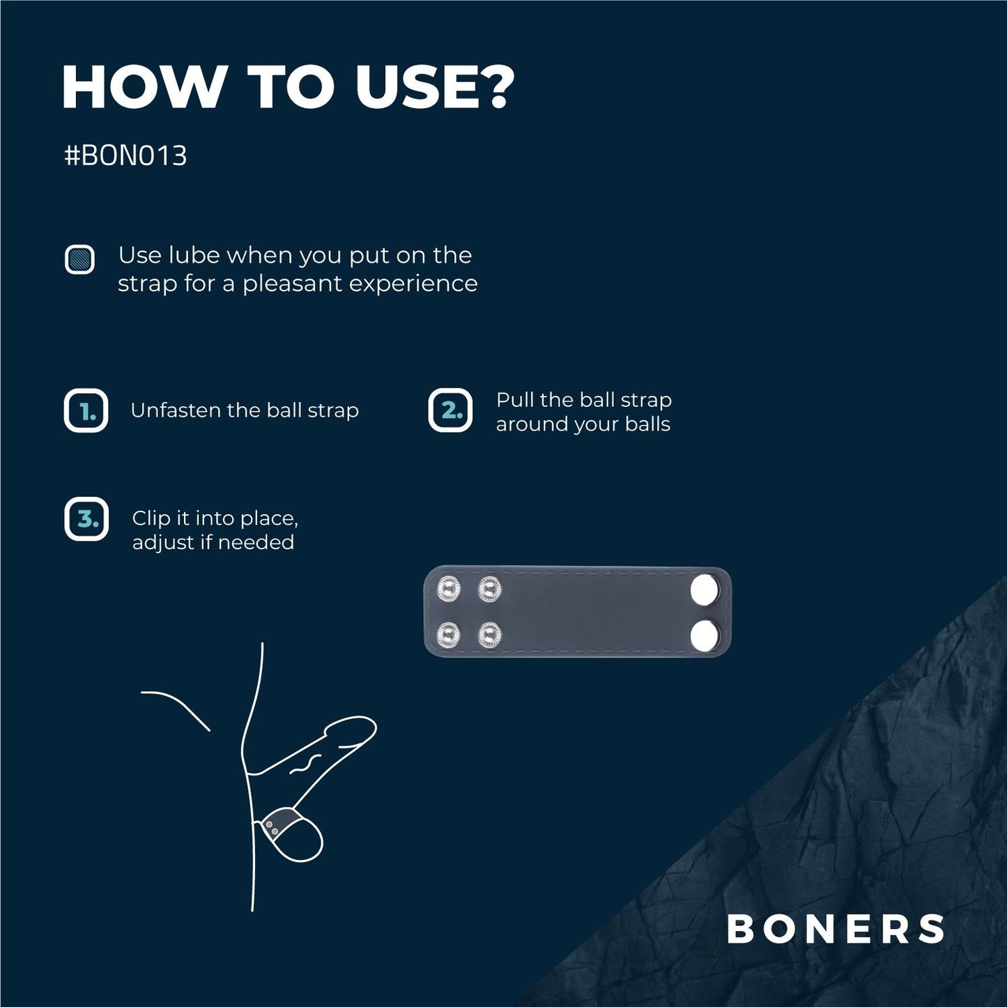 Boners Brede Ball Strap - S/M - 1