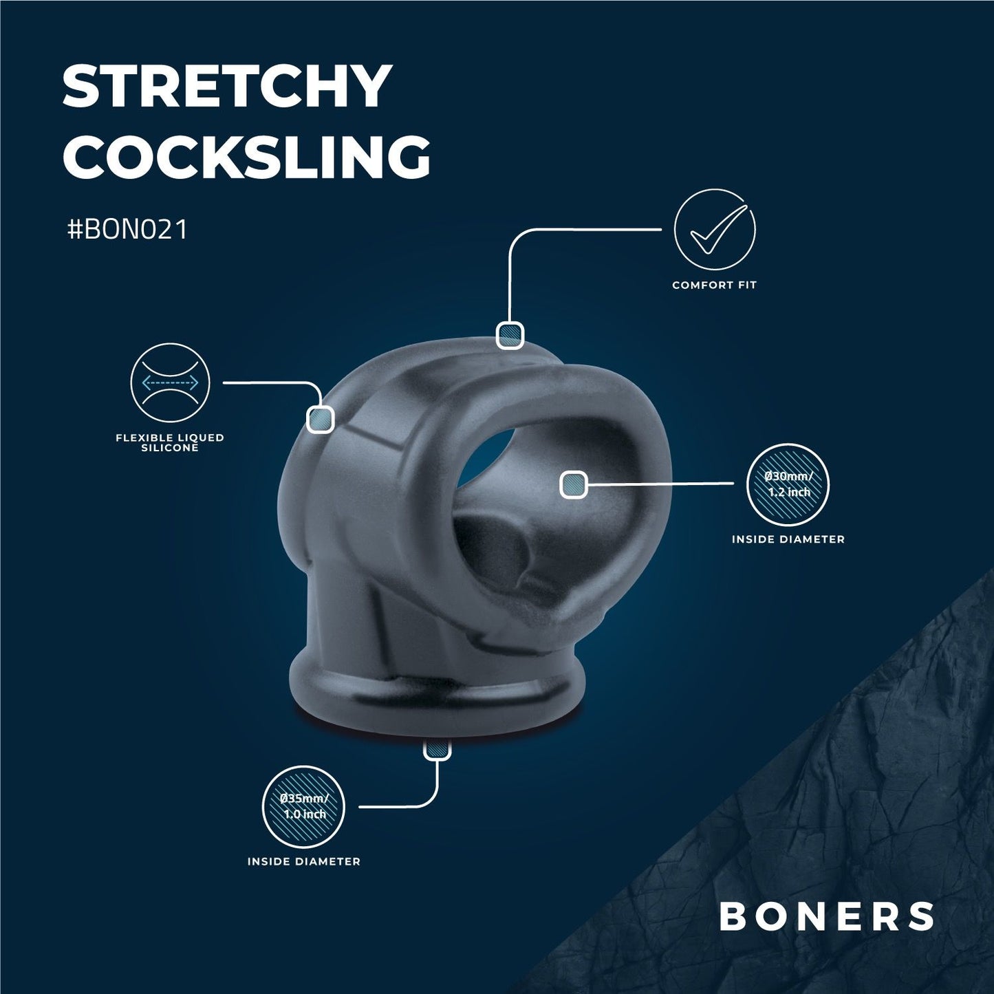 Boners Liquid Silicone 2 in 1 Ballstretcher - 6