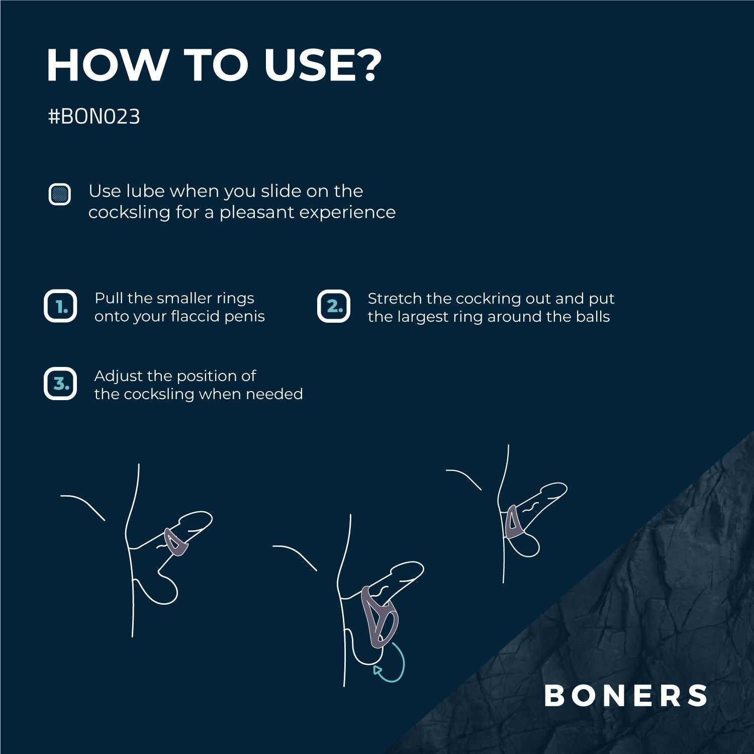 Boners Open Cocksling - Cockring En Ballstretcher - 5