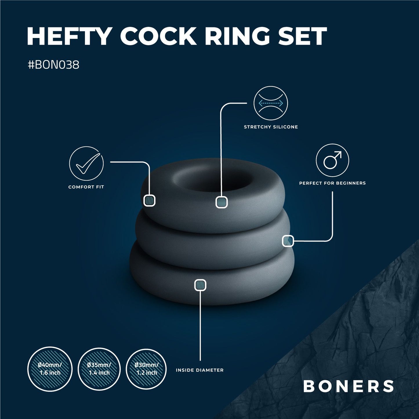 Boners Grote Cockringen Set - 3 delig - 6