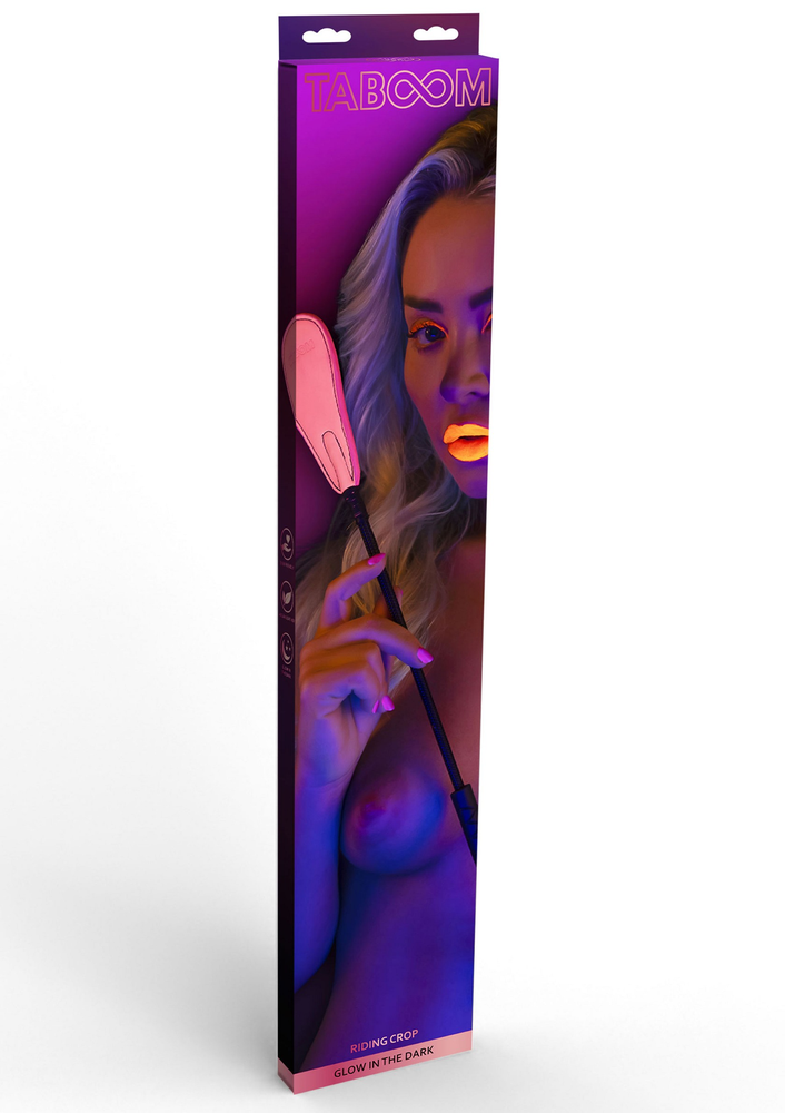 Taboom Glow In the Dark Riding Crop PINK - 2