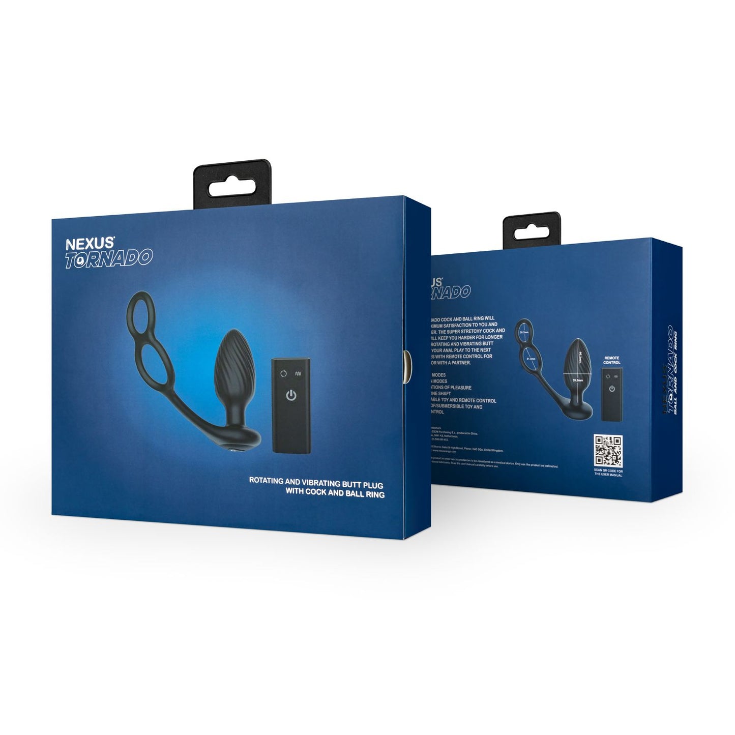 Nexus - Tornado Roterende Anaal Plug met Cock & Ball Rings - 8
