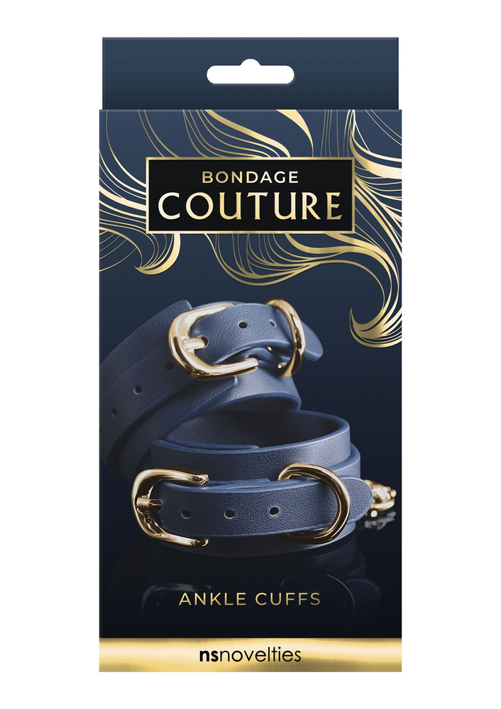 NS Novelties Bondage Couture Ankle Cuff BLUE - 0