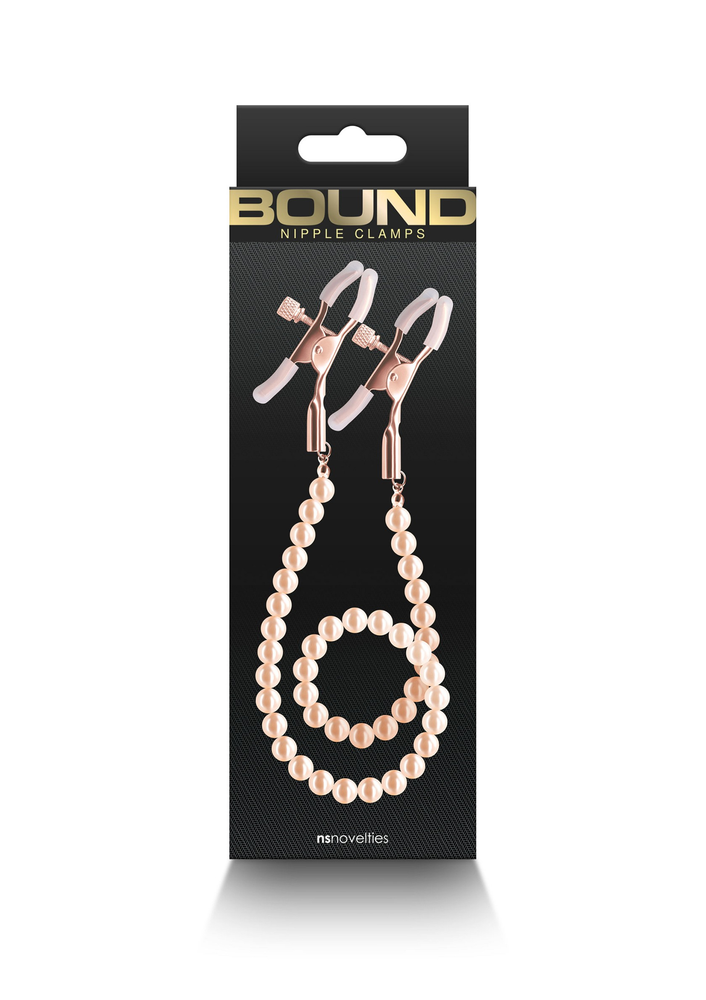 NS Novelties Bound Nipple Clamps DC1 ROSEGOLD - 2