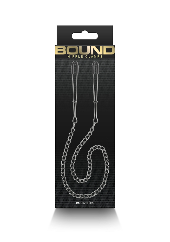 NS Novelties Bound Nipple Clamps DC3 BLACK - 2