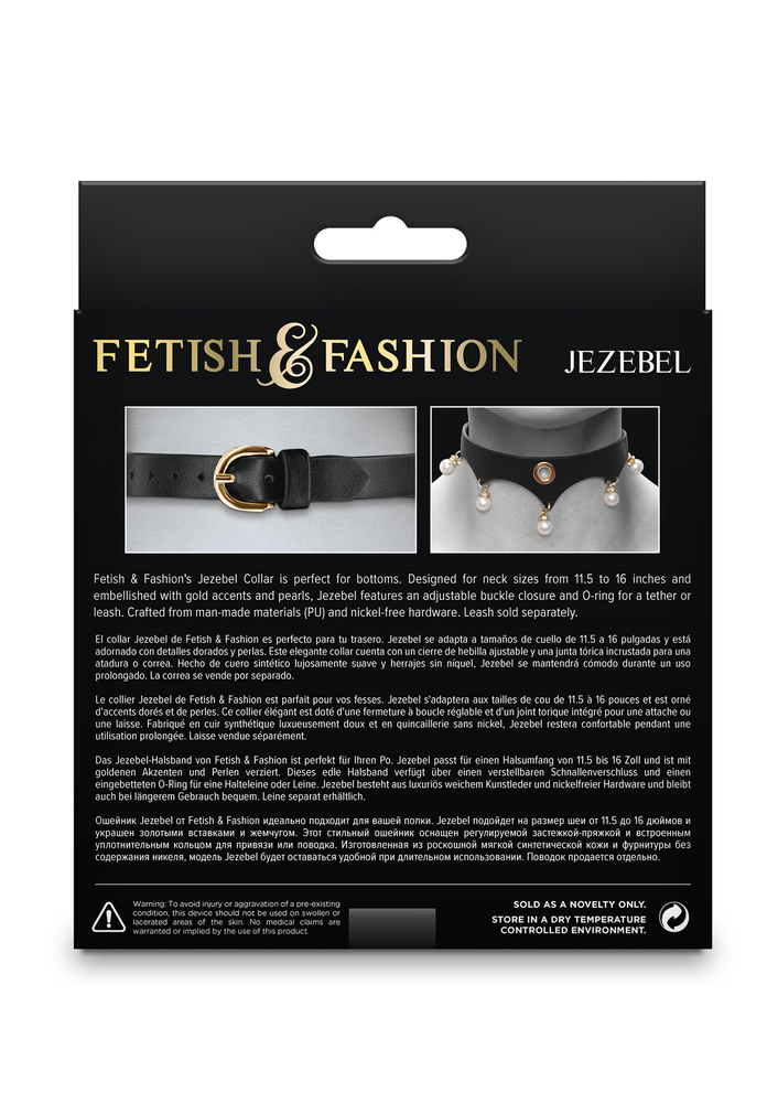 NS Novelties Fetish & Fashion Jezebel Collar BLACK - 2