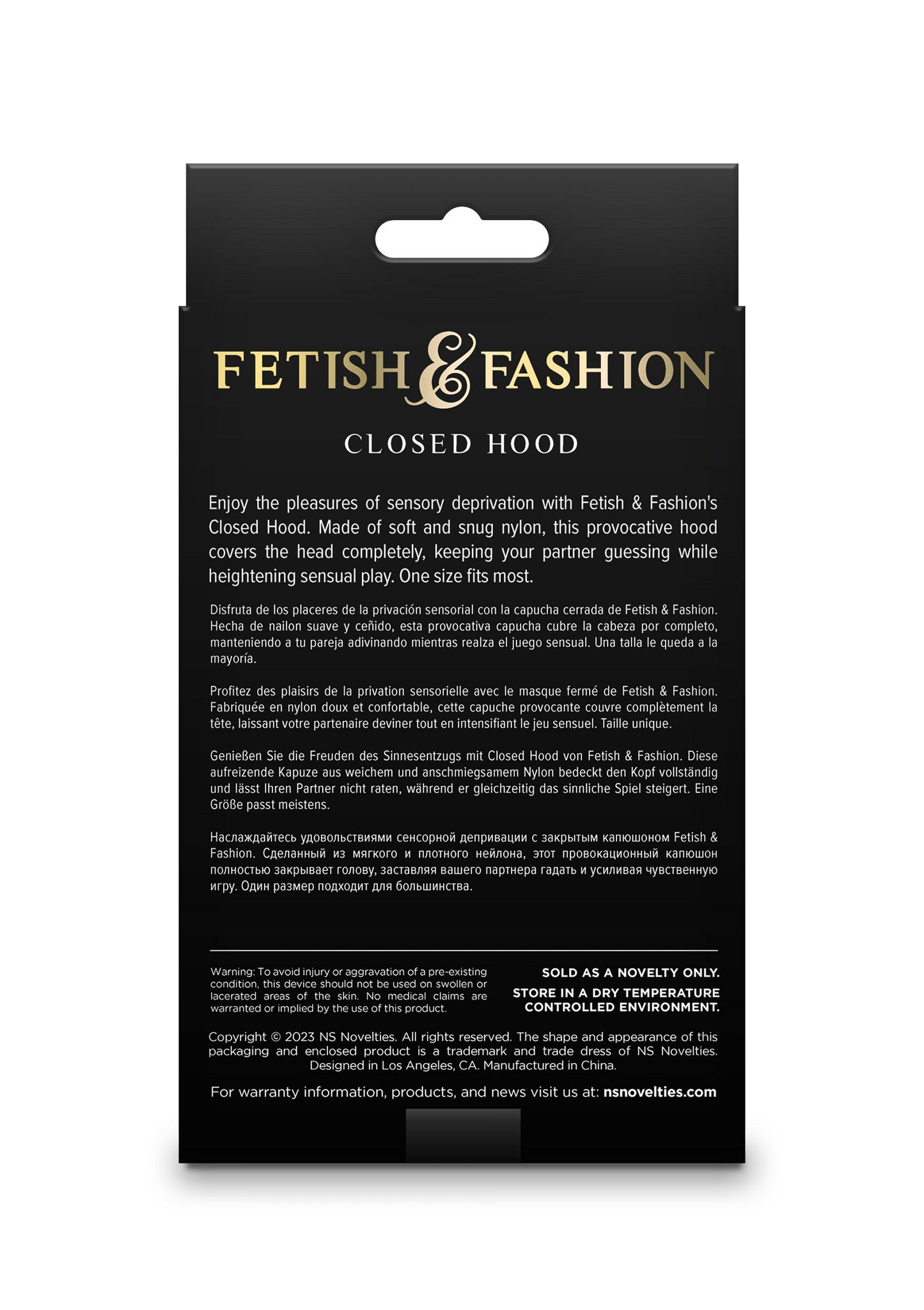 NS Novelties Fetish & Fashion Closed Hood WHITE - 2