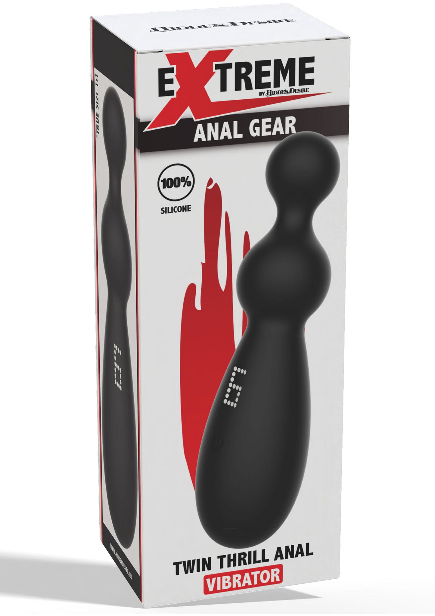 Hidden Desire Extreme Twin Thrill Anal Vibrator BLACK - 0