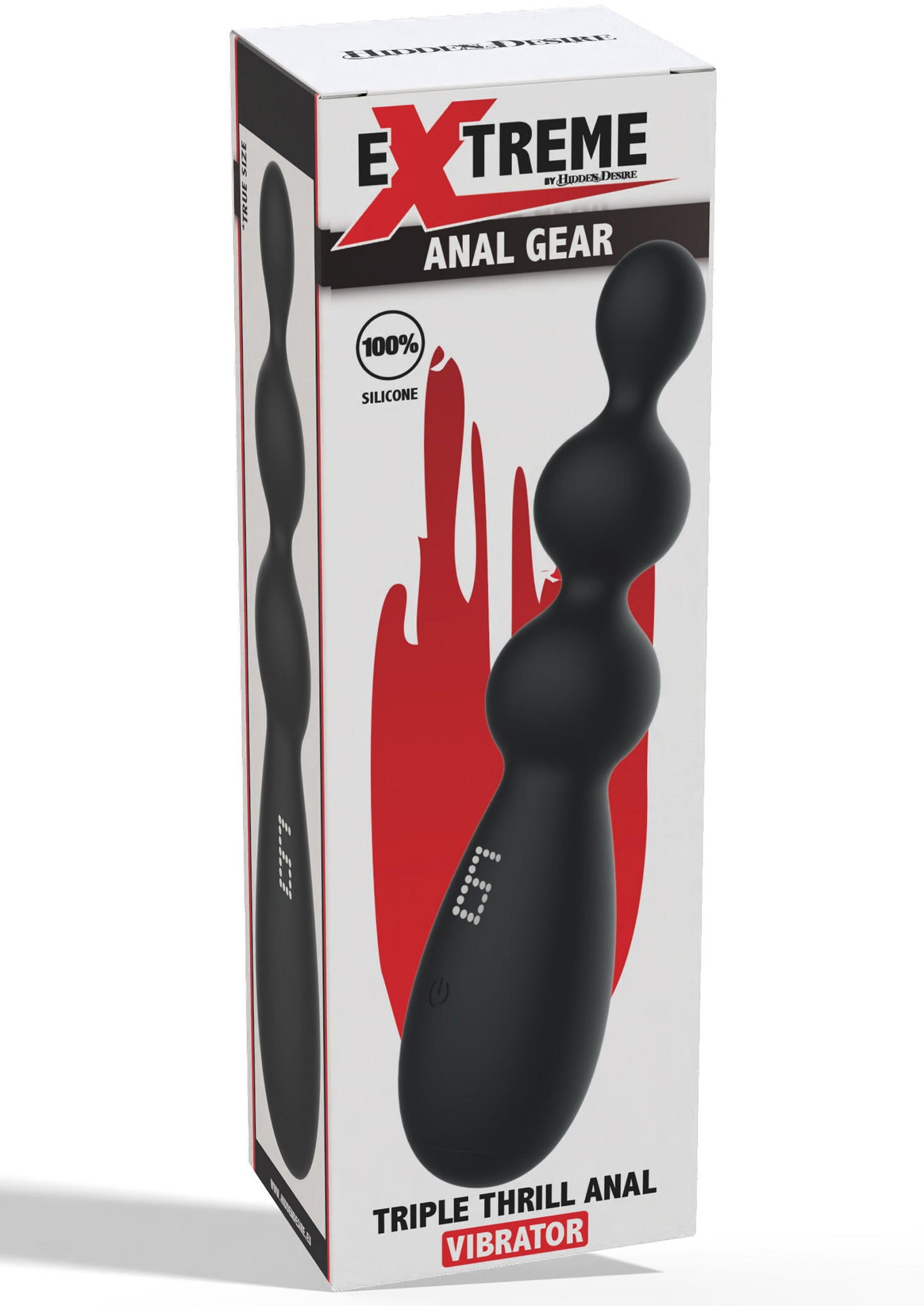 Hidden Desire Extreme Triple Thrill Anal Vibrator BLACK - 2