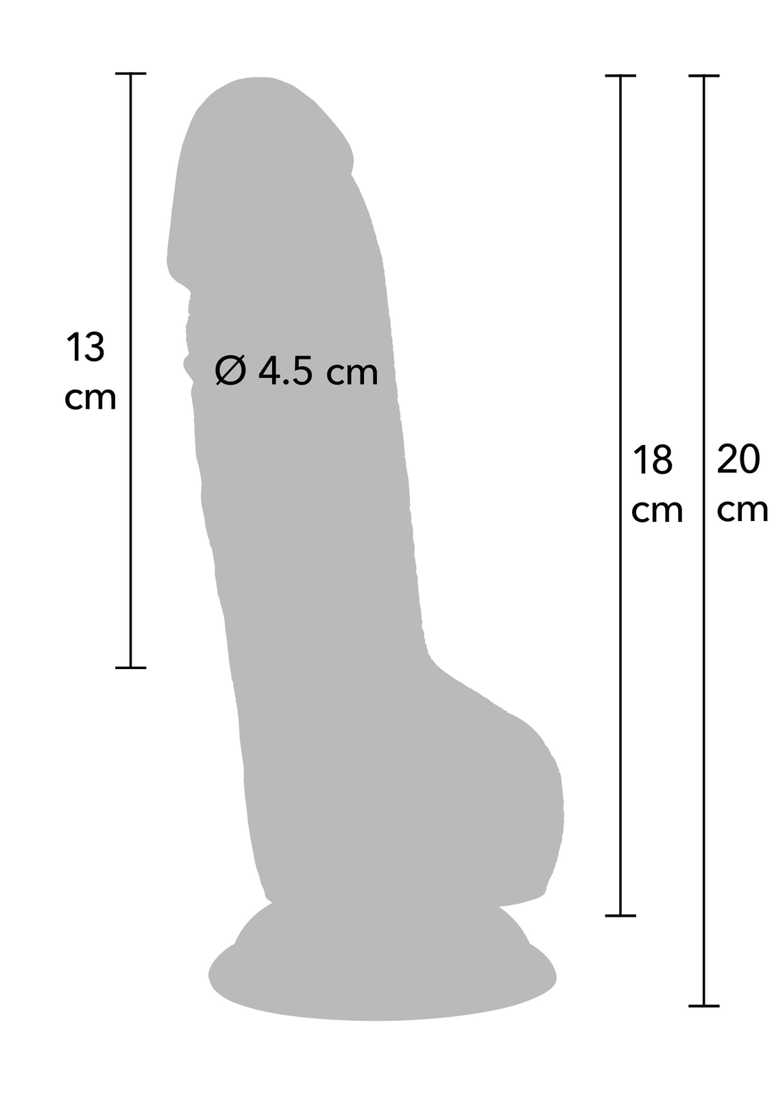 Realistic Dildo PVC 18 cm SKIN - 2