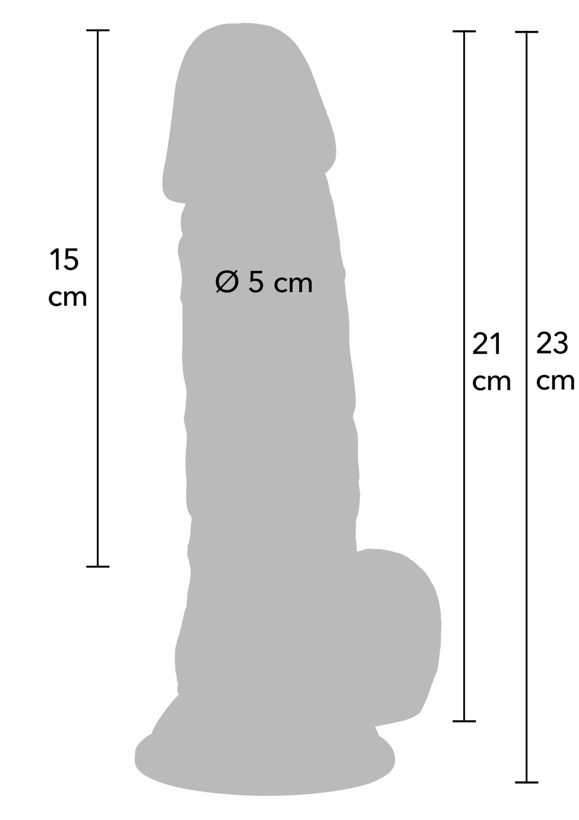 Realistic Dildo PVC 21 cm SKIN - 0
