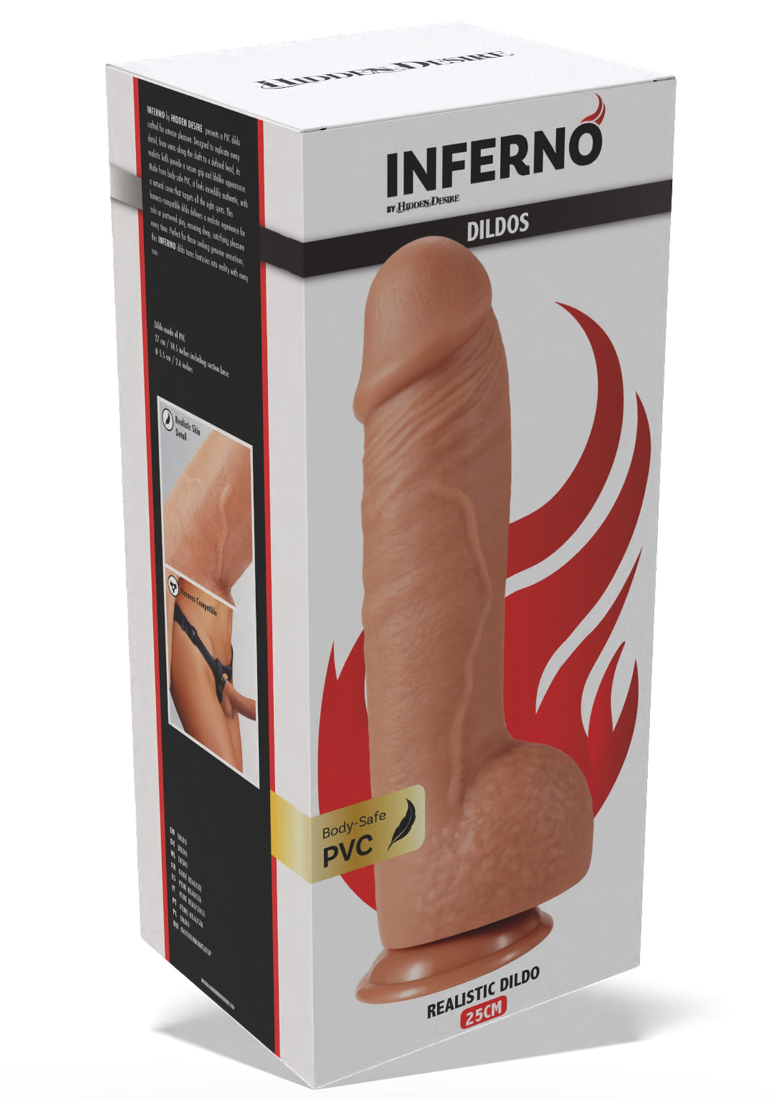 Realistic Dildo PVC 25 cm SKIN - 3