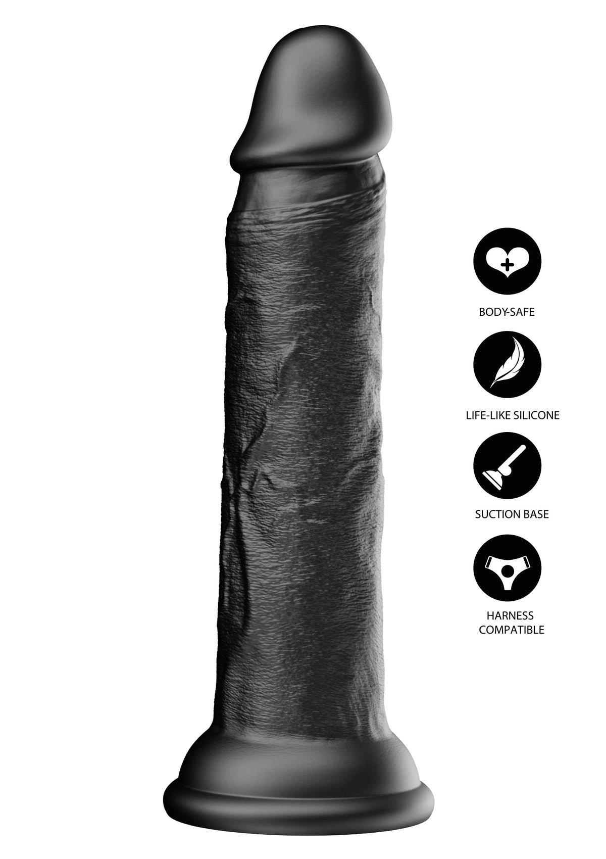 Realistic Dong Liquid Silicone 17 cm BLACK - 6