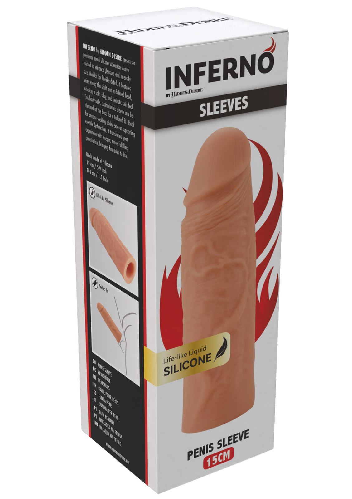 Penis Sleeve Liquid Silicone 15 cm SKIN - 9