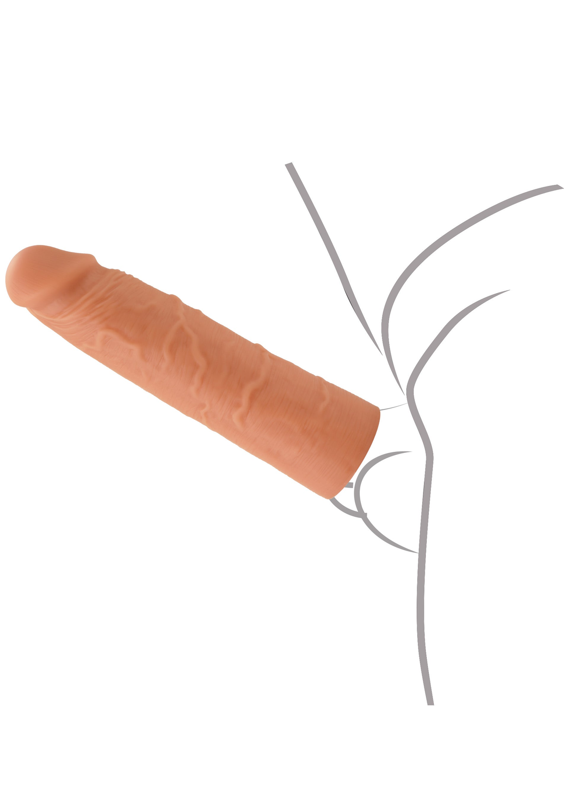 Penis Sleeve Liquid Silicone 15 cm SKIN - 7