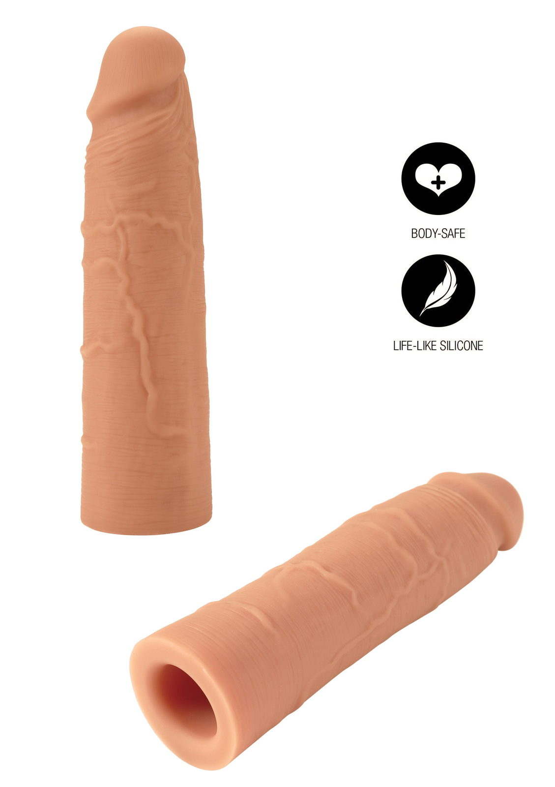 Penis Sleeve Liquid Silicone 18 cm SKIN - 7