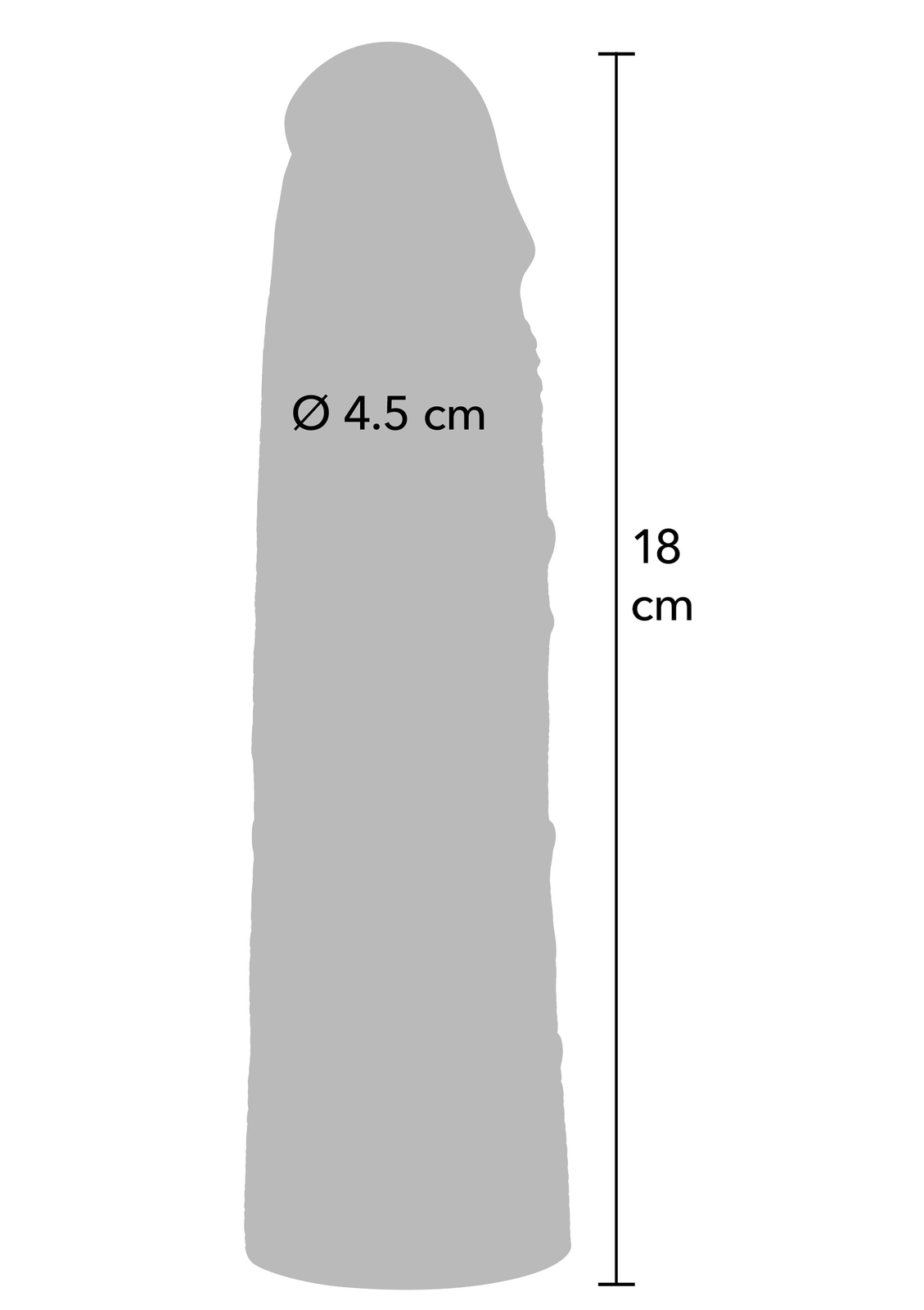 Penis Sleeve Liquid Silicone 18 cm SKIN - 3