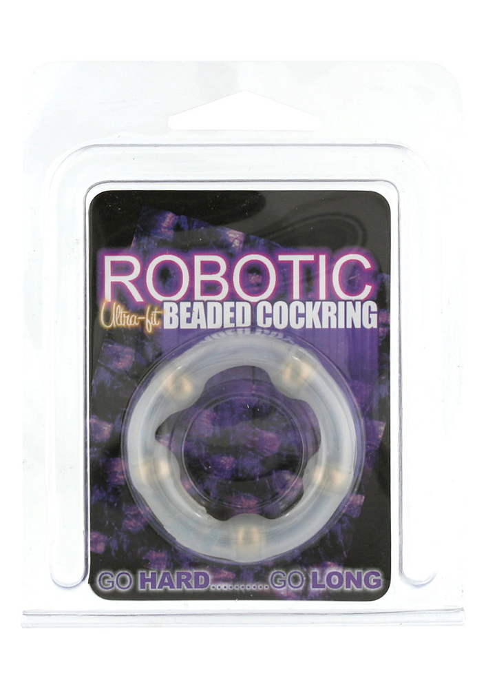 Seven Creations Robotic Beaded Cockring TRANSPA - 1