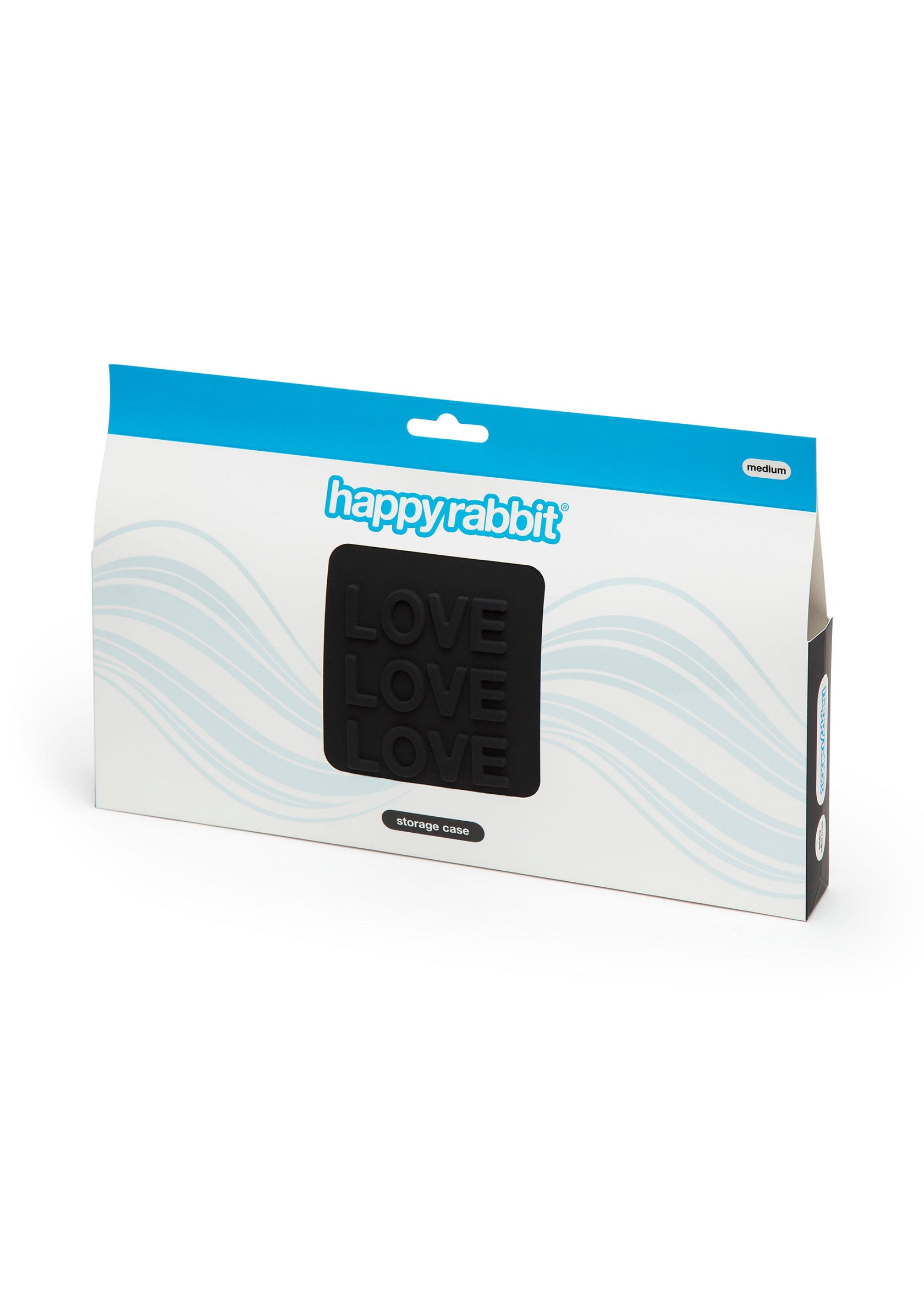 Happy Rabbit Silicone Zip Case Medium BLACK - 0