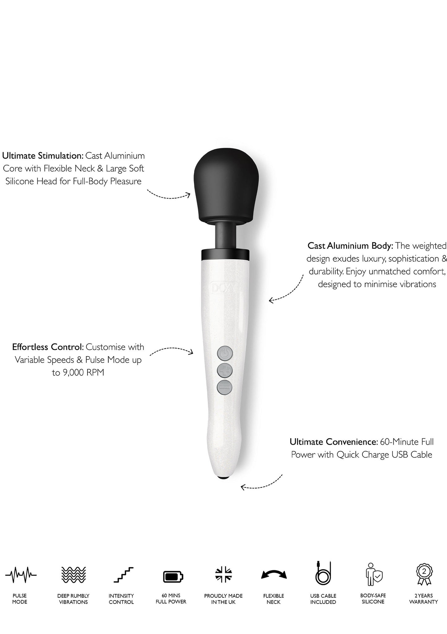 Doxy Die Cast Rechargeable WHITE - 5