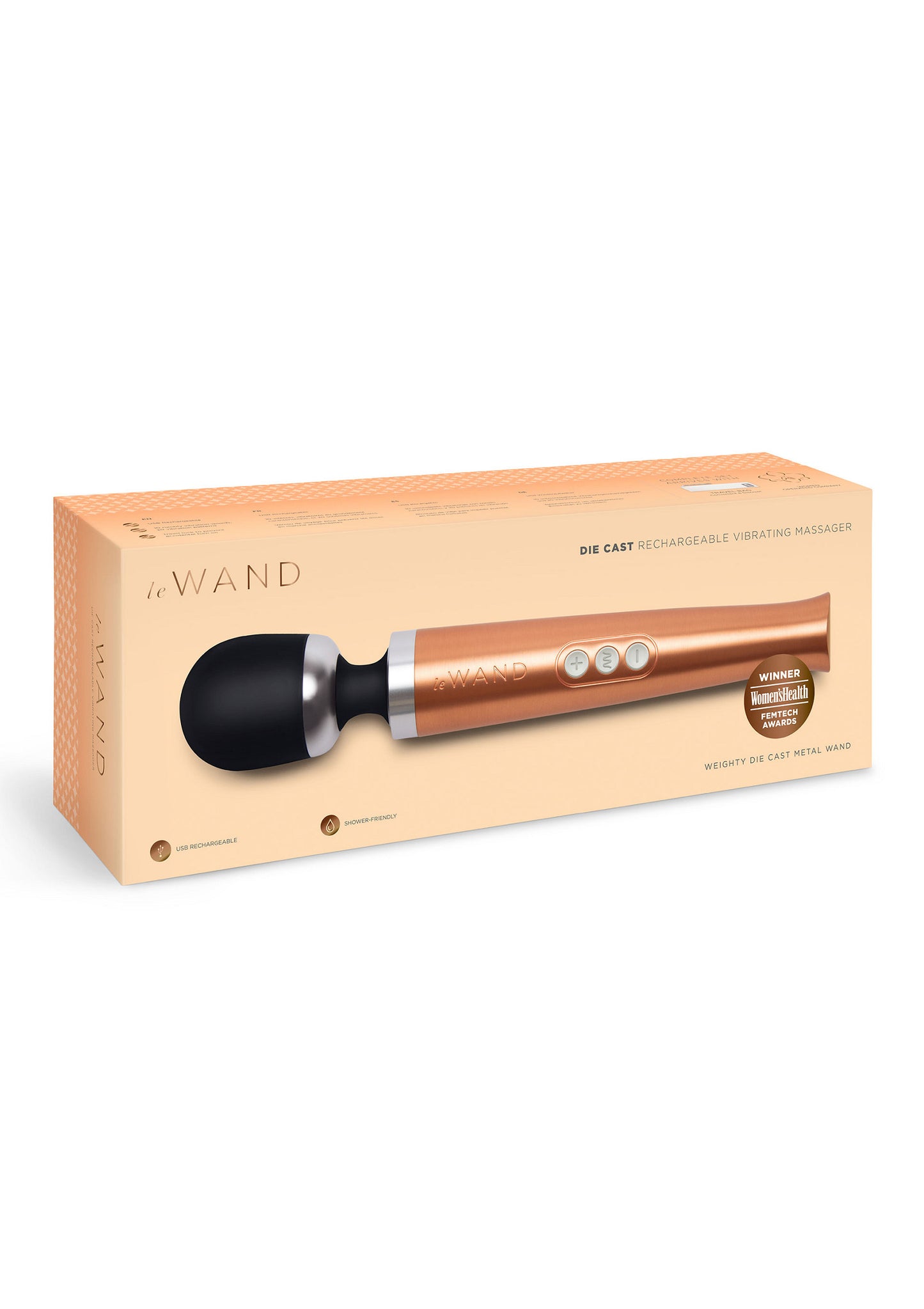 Le Wand Die Cast Rechargeable Vibrating Massager ROSEGOLD - 3