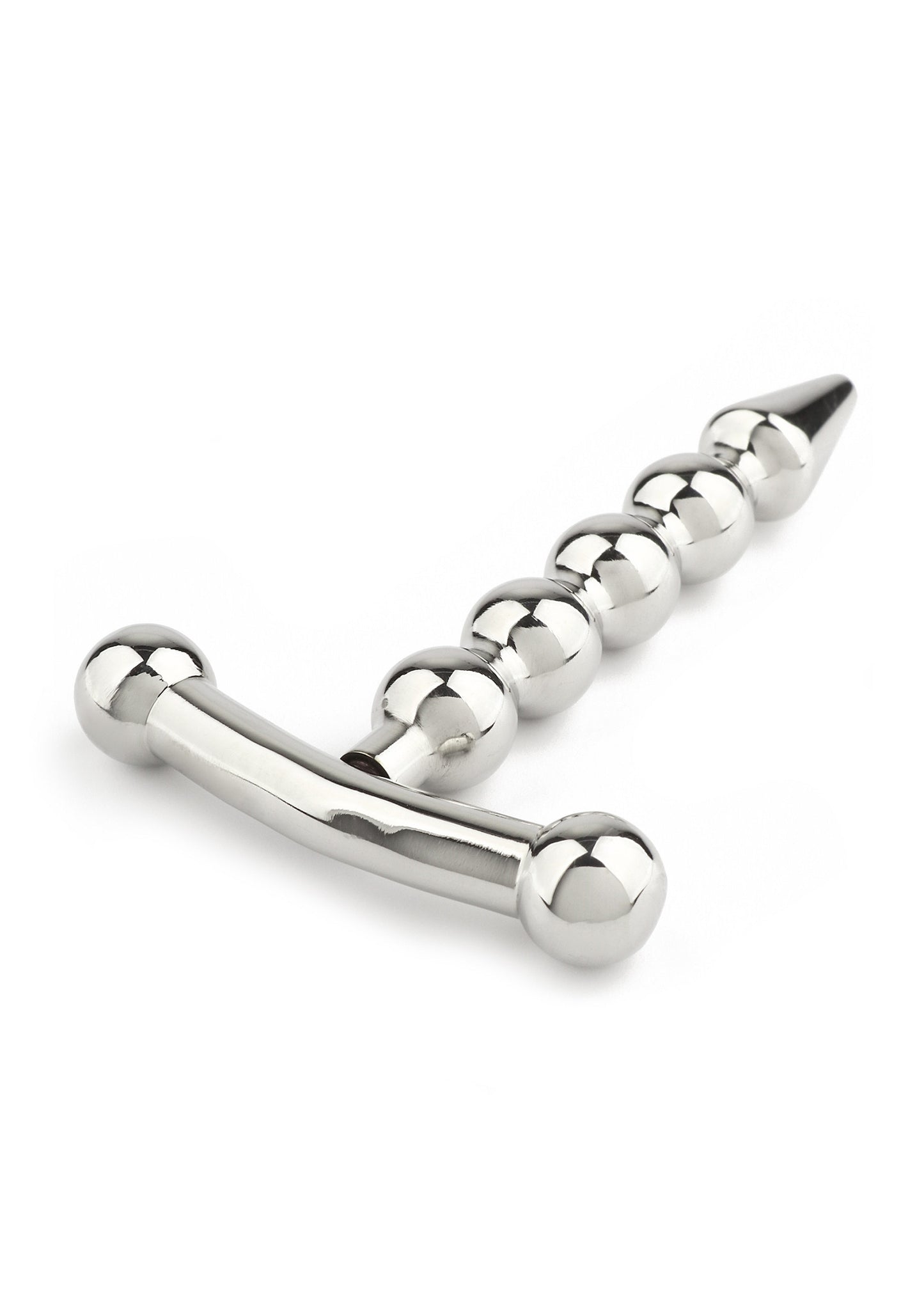 Mr. Steel Rod Ecstasy Beaded Penis Plug SILVER - 1