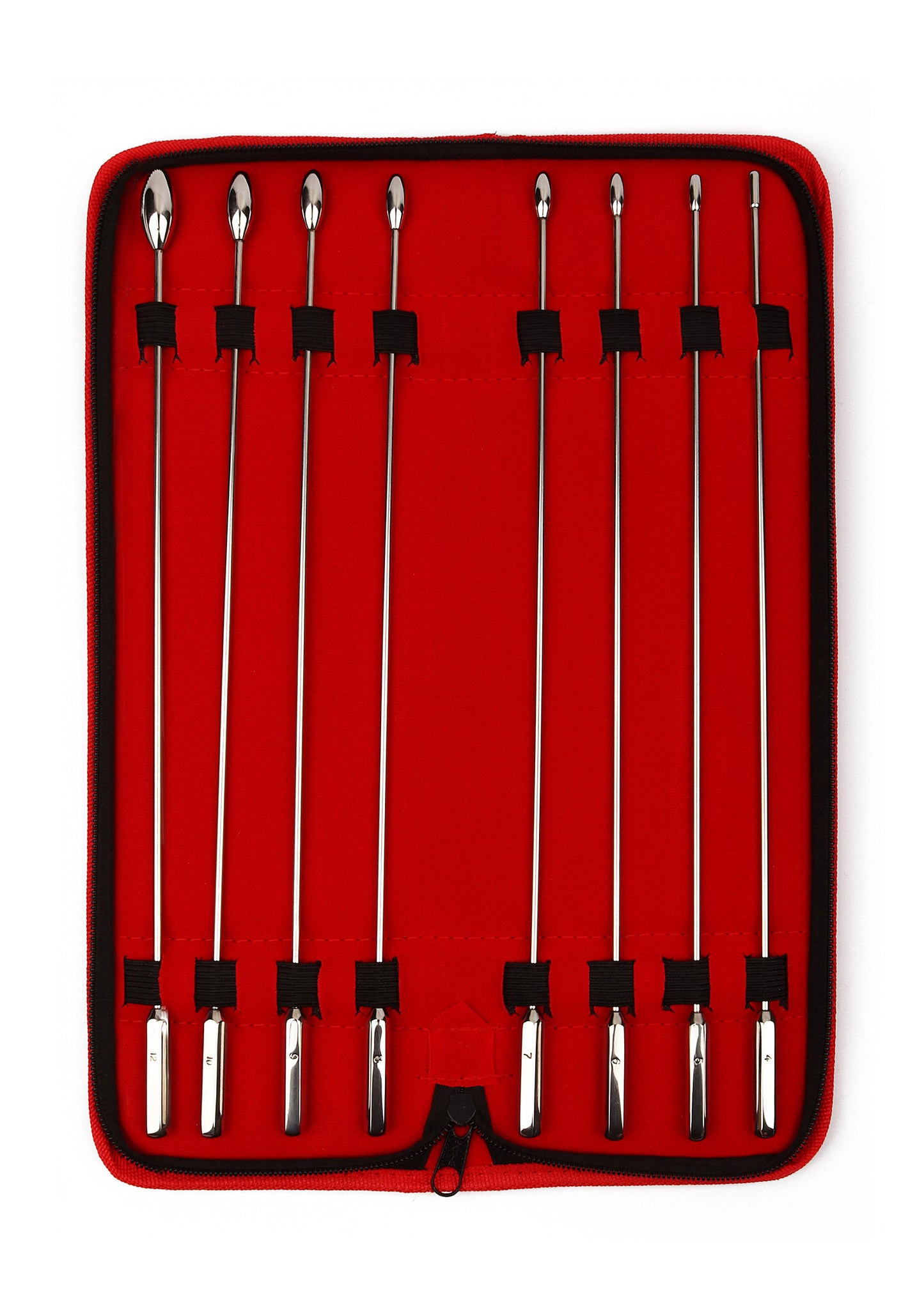 Mr. Steel Rosebud Urethral Sounds 8 Pcs SILVER - 0