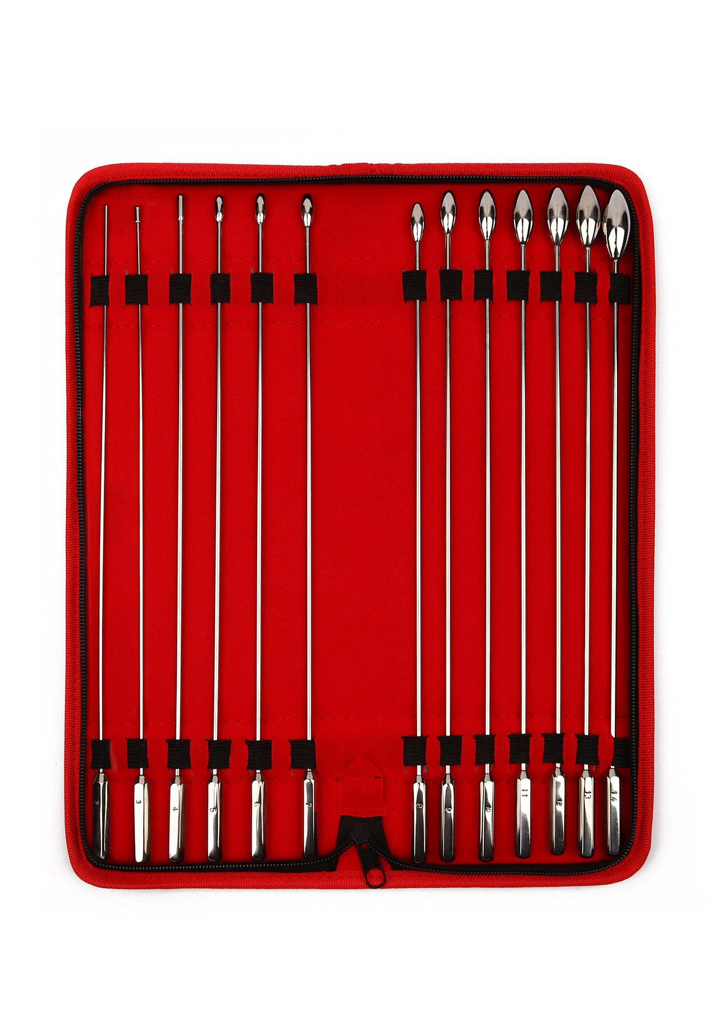 Mr. Steel Rosebud Urethral Sounds 13 Pcs SILVER - 1