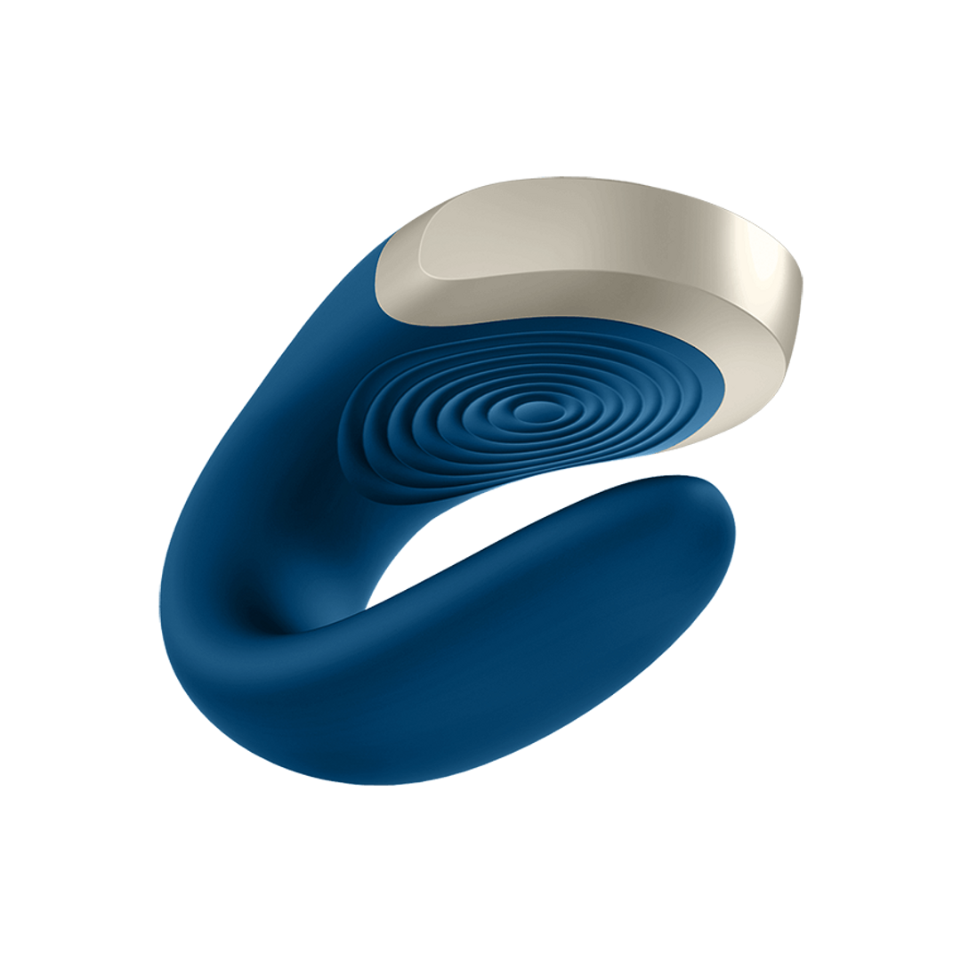 Double Love - Luxe Partner Vibrator - Blauw Schwarz - 2