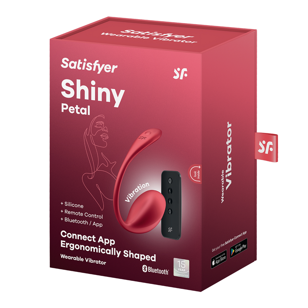 Shiny Petal Connect App - Draagbare Koppel Vibrator - Rood Rot - 0