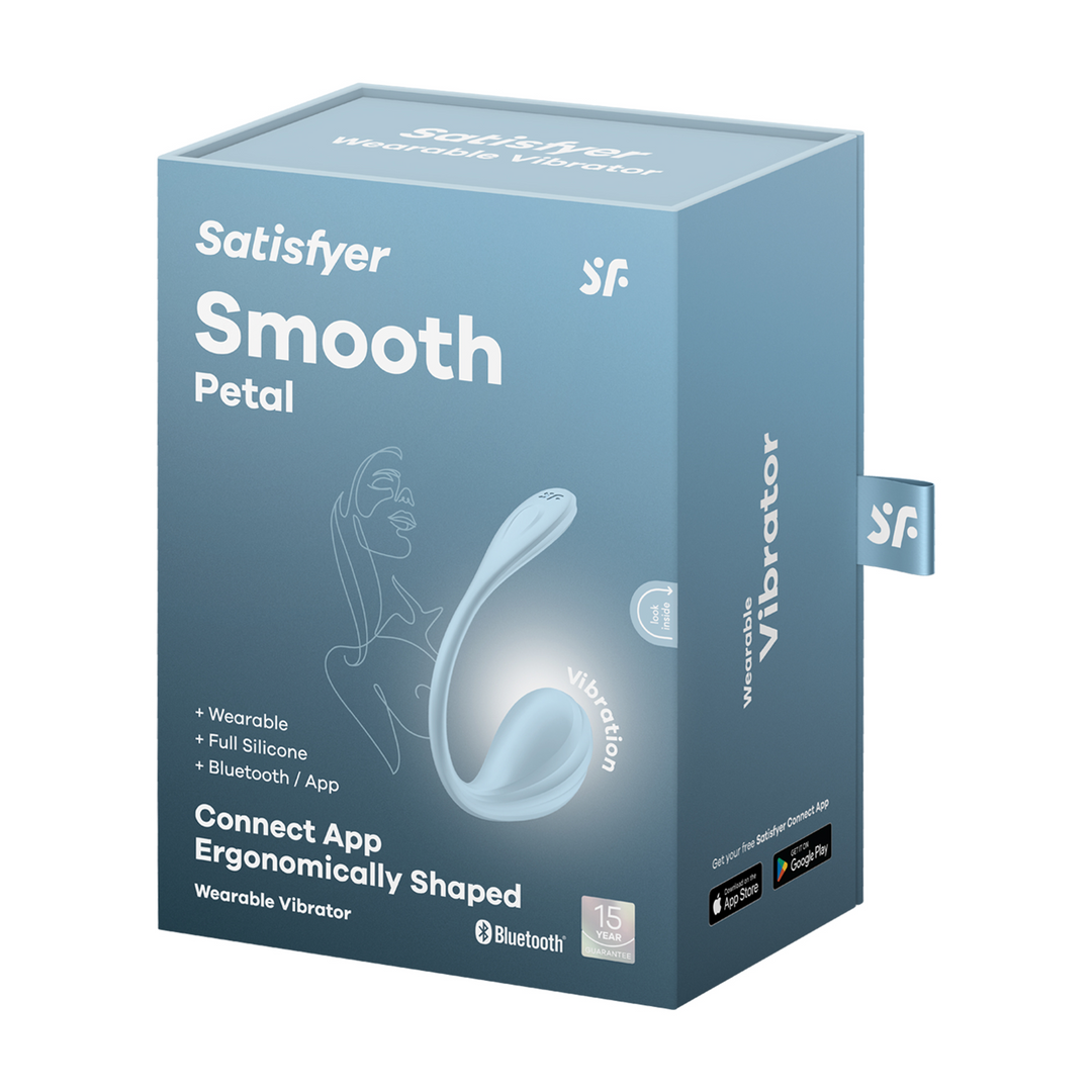 Glad Petal Connect App - Draagbare Koppel Vibrator - Lichtblauw Blau - 2