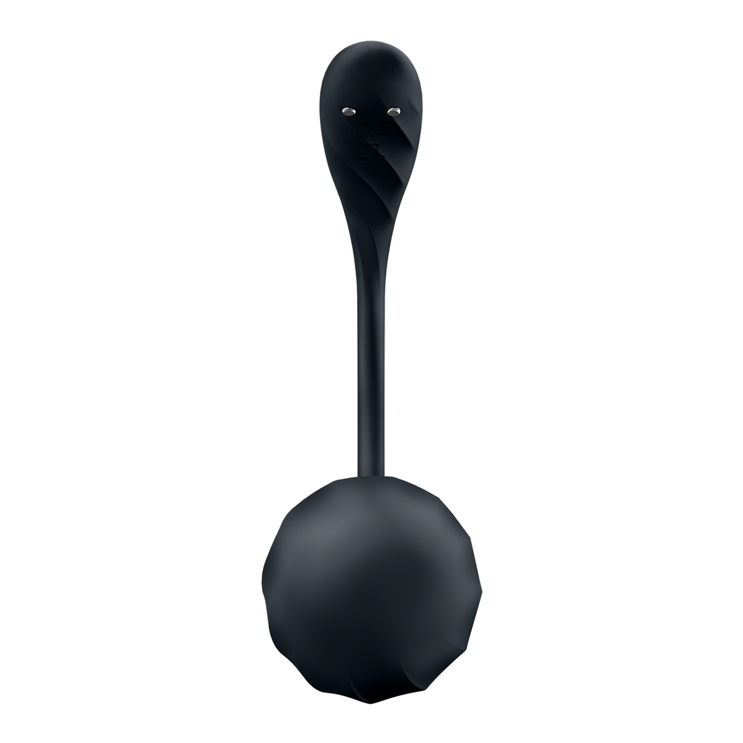 Ribbed Petal Connect App - Wearable Couple Vibrator - Black Zwart - 6