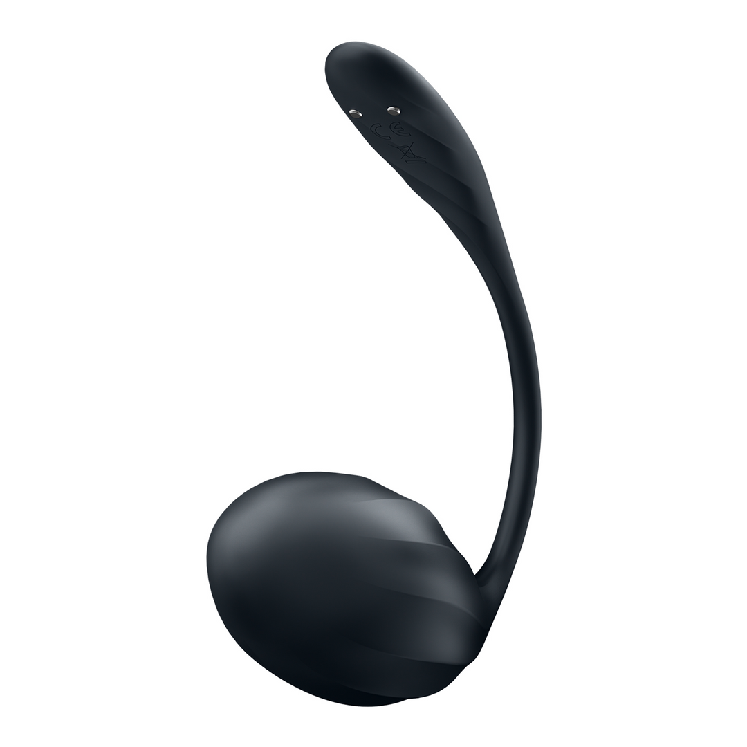 Ribbed Petal Connect App - Wearable Couple Vibrator - Black Zwart - 4