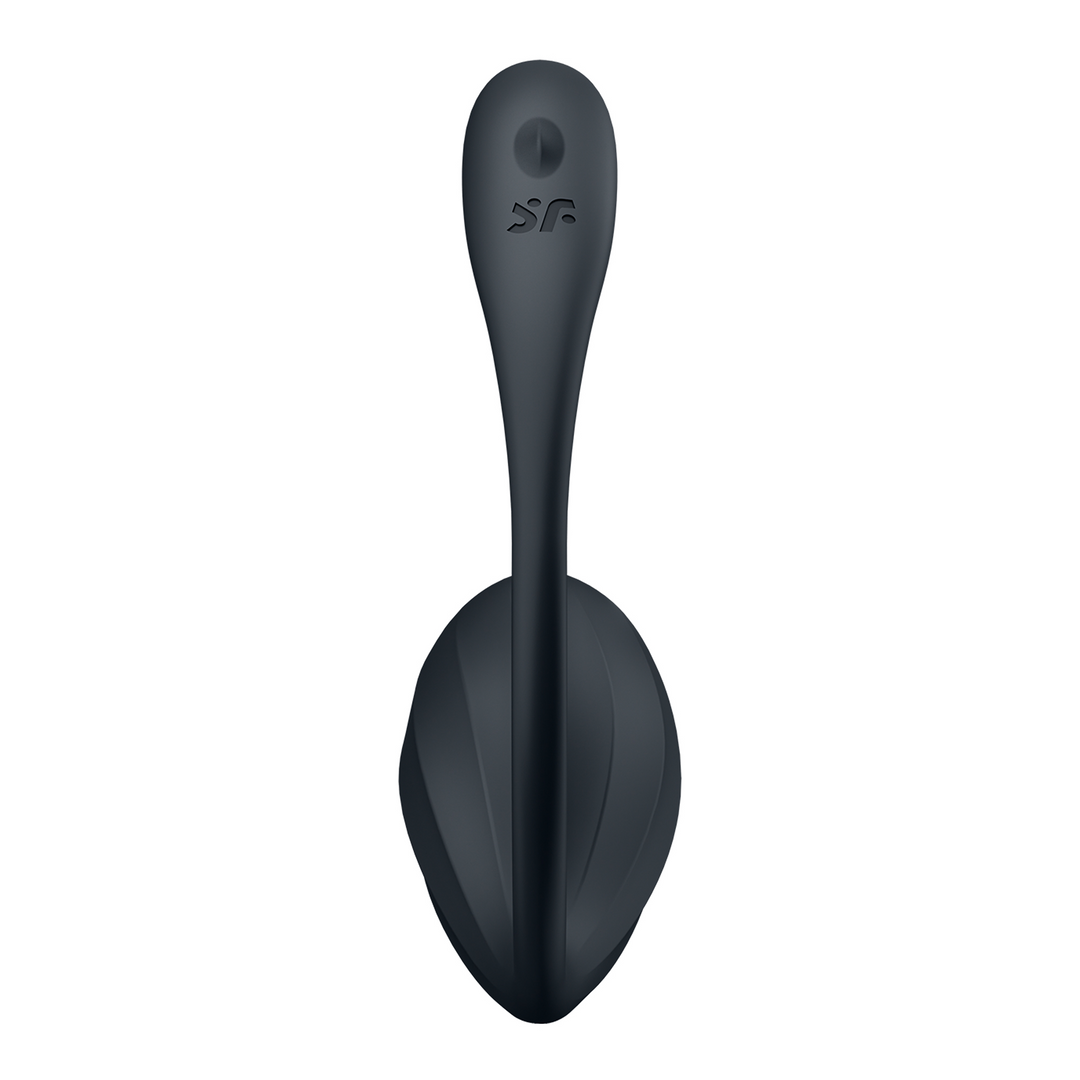 Ribbed Petal Connect App - Wearable Couple Vibrator - Black Zwart - 3