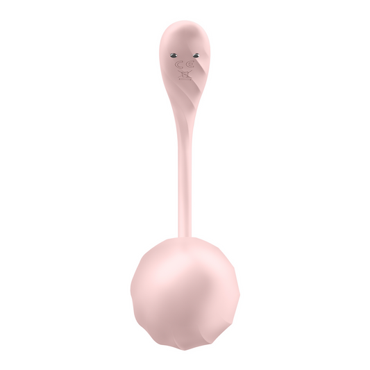 Vibromasseur portable pour couple avec application Ribbed Petal Connect - Rose