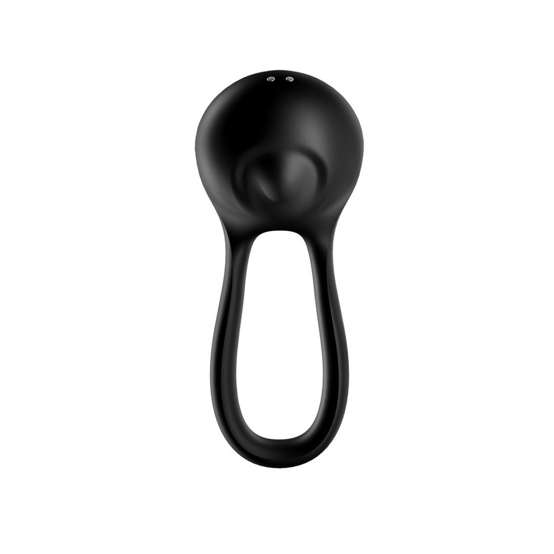 Majestic Duo - Dubbele Strap Vibrerende Cockring - Zwart Schwarz - 1