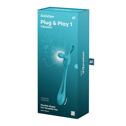Plug and Play 1 - Vibromasseur partenaire - Bleu-Vert