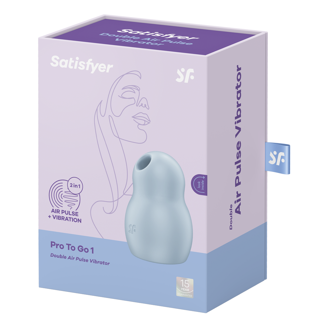 Pro to Go 1 - Double Air Pulse Vibrator - Azul Blauw - 3