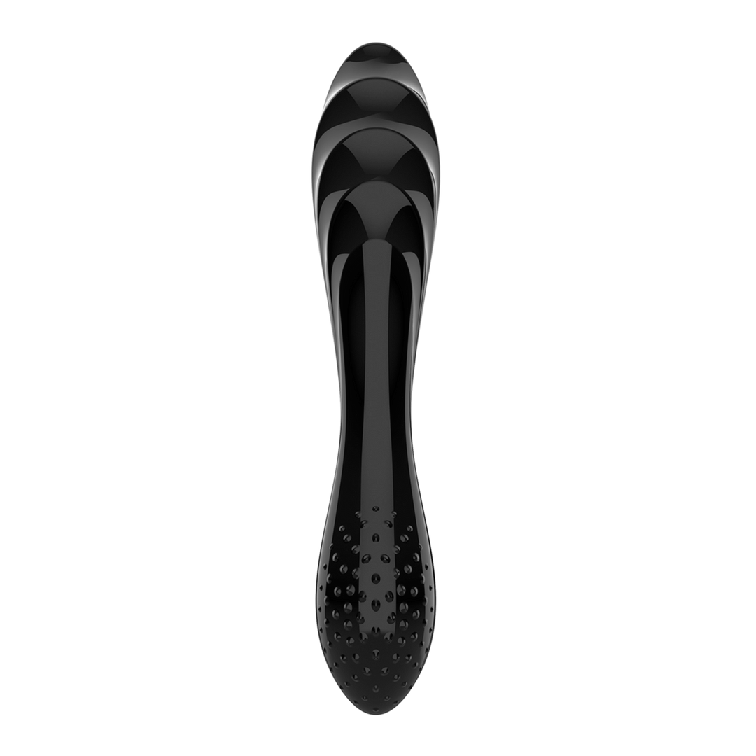 Dazzling Crystal 1 - Glazen Dildo - Zwart Blau - 2
