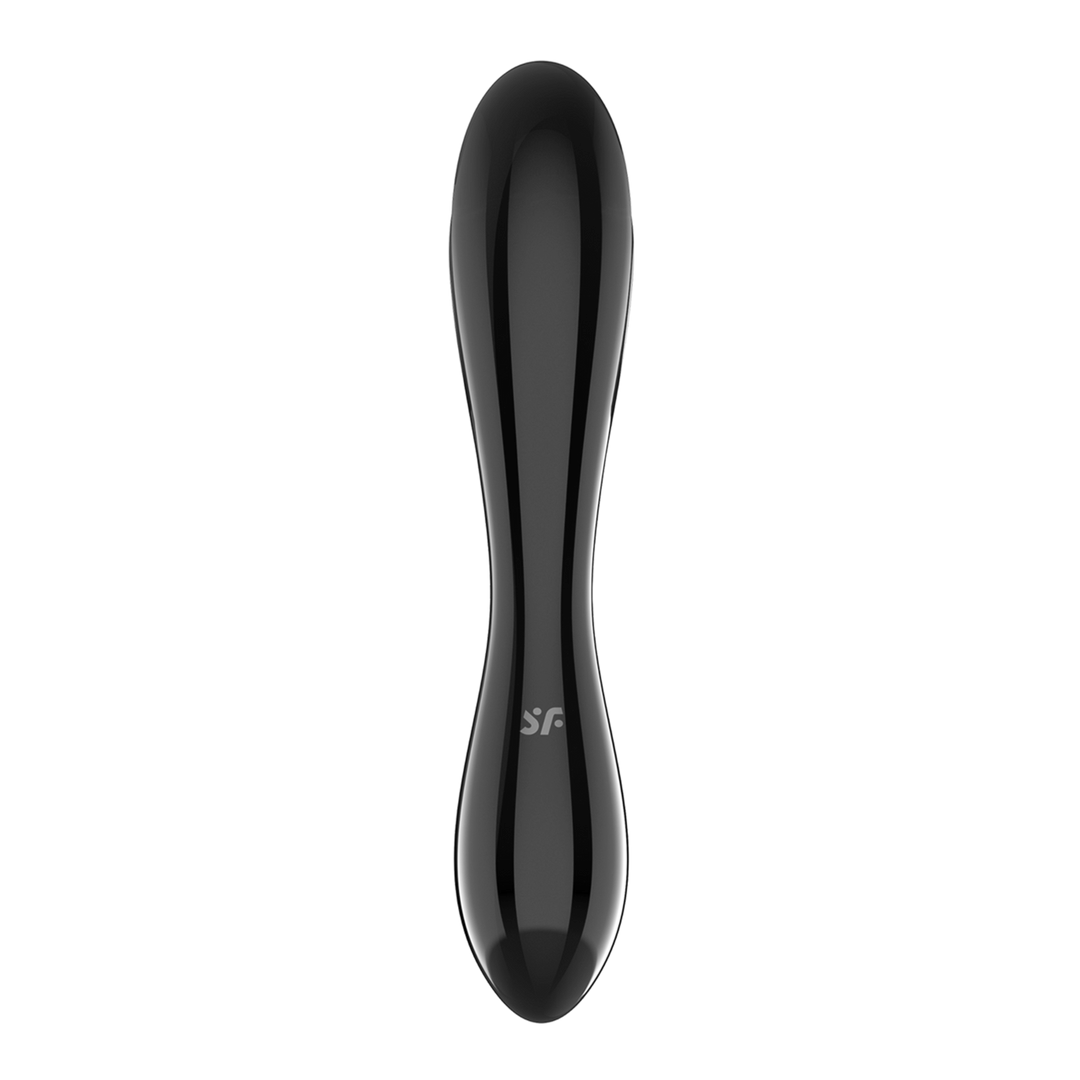 Dazzling Crystal 1 - Glazen Dildo - Zwart Blau - 4