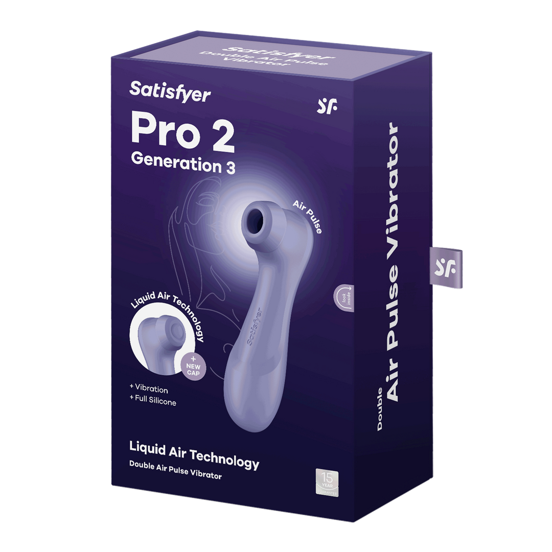 Pro 2 Generation 3 - Double Air Pulse Vibrator - Liquid Air - Lila Paars - 2
