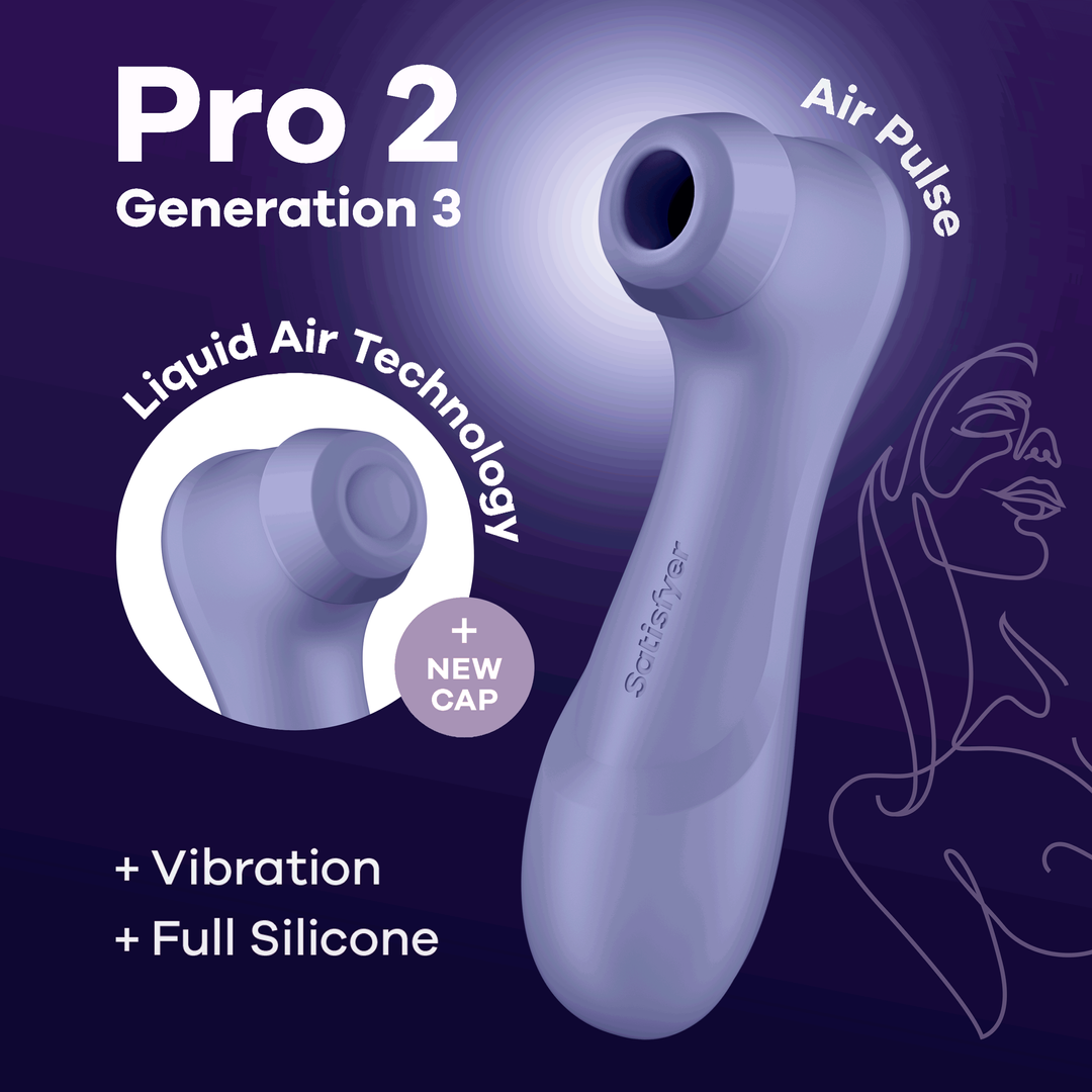 Pro 2 Generation 3 - Double Air Pulse Vibrator - Liquid Air - Lila Paars - 1