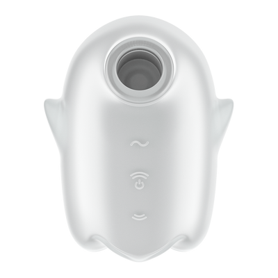 Glowing Ghost - Vibromasseur à double impulsion d'air - Brille dans le noir - Blanc