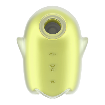 Glowing Ghost - Glow in the Dark - Dubbele Air Pulse Vibrator - Geel Gelb - 0