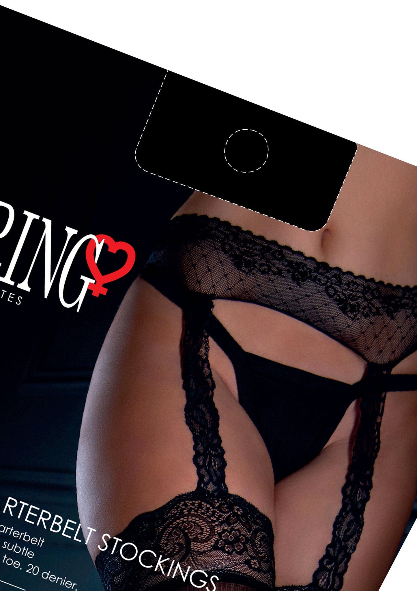 Satin T. Garterbelt Stockings BLACK O/S - 4