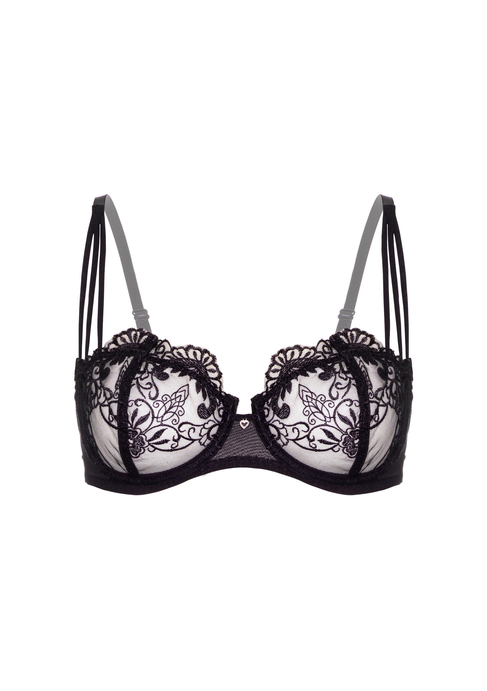 Daring Intimates Mix & Match Very sexy embroidered bra BLACK 75B - 9