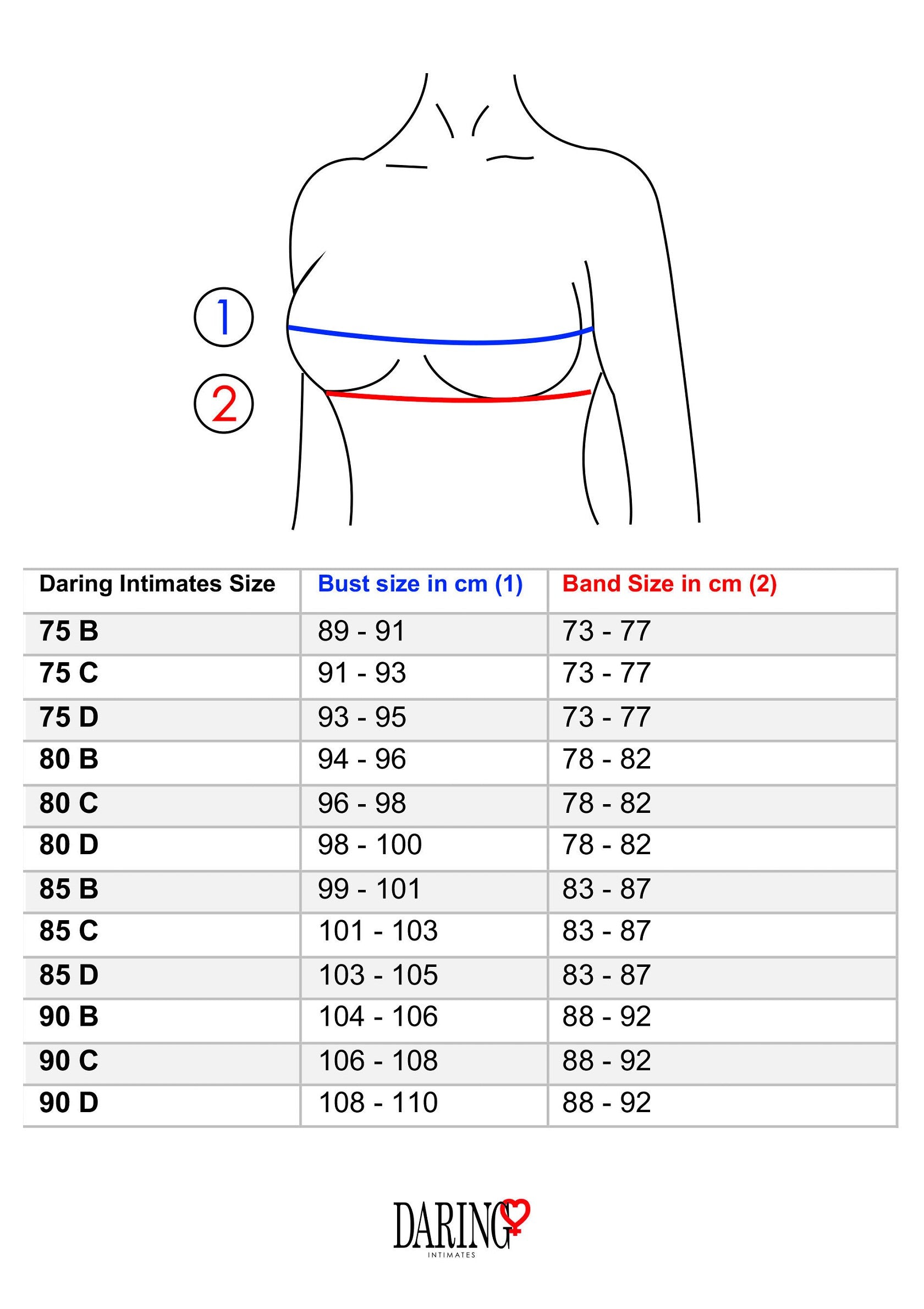 Daring Intimates Mix & Match Unlined bra with faux underbust BLACK 75B - 5