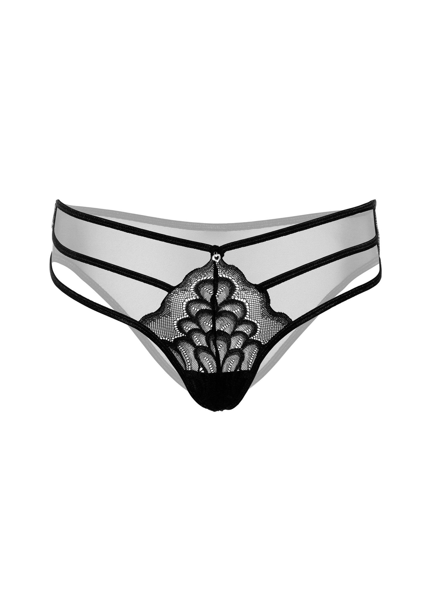 Lace string with straps RED S/M - 13