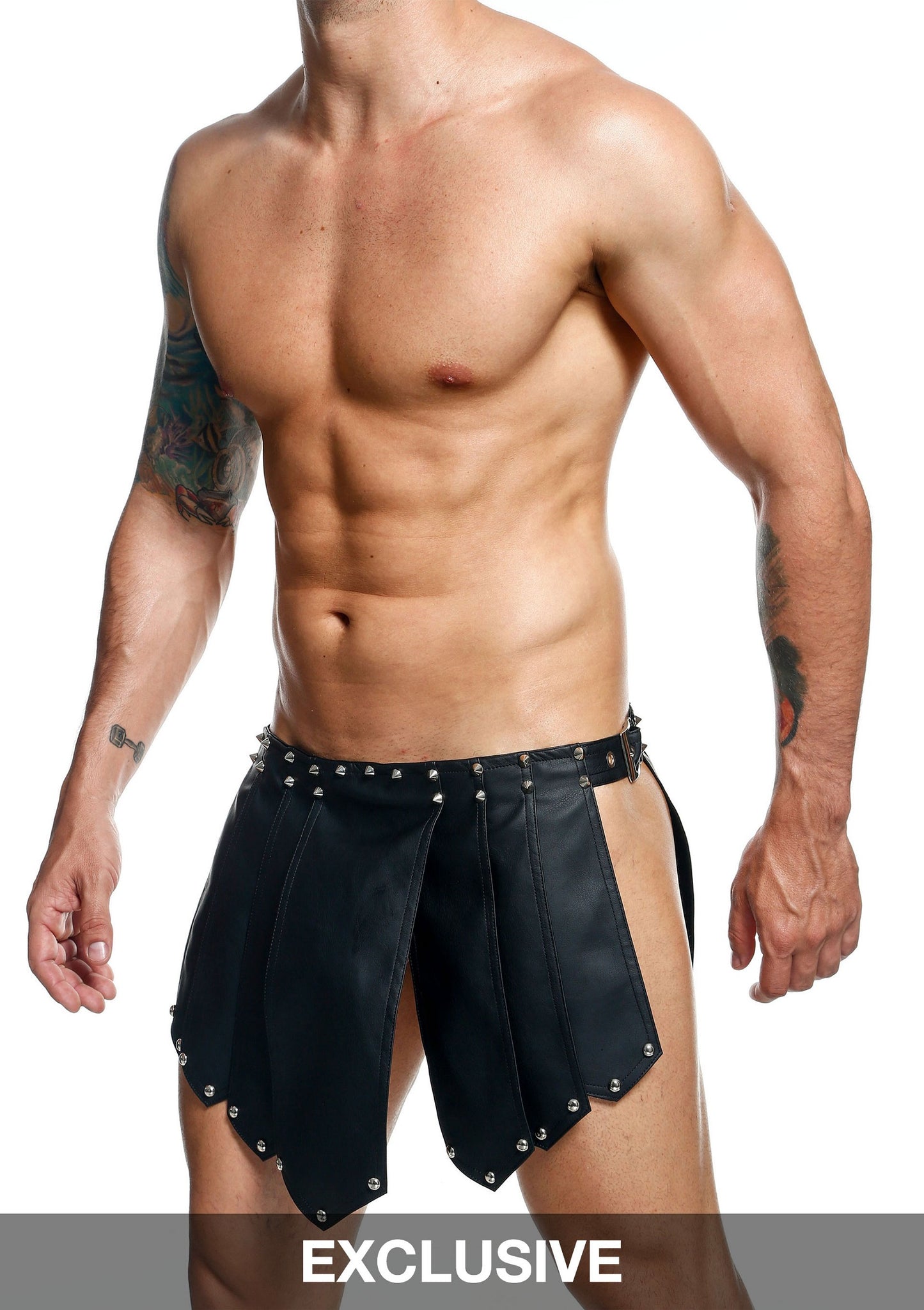 MOB Eroticwear Dngeon Roman Skirt BLACK O/S - 4